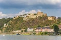 Historic Ehrenbreitstein fortress at the river Rhine in Koblenz