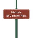 Historic El Camino Real road sign