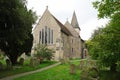 Historic English church and churchyard Royalty Free Stock Photo