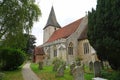 Historic English church and churchyard Royalty Free Stock Photo