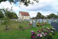 Historic English church and churchyard