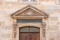 Historic entrance portal made of sandstone in the old town of Bayreuth