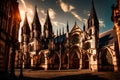 A historic European cathedral, with its ornate Gothic architecture,