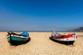 Praia da Nazare beach in Nazare, Portugal Royalty Free Stock Photo