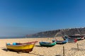 Praia da Nazare beach in Nazare, Portugal Royalty Free Stock Photo