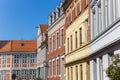 Historic facades in the center of Lauenburg Royalty Free Stock Photo