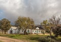 Historic farm house and barn at Kromrivier Cederberg Park Royalty Free Stock Photo