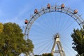 Historic Ferris Wheel of vienna prater park Royalty Free Stock Photo