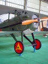 Historic fighter airplane on display at The Royal Museum of the