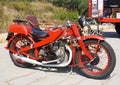 Historic fire brigade motor bike