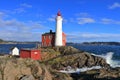 Fisgard Lighthouse on Stormy Day, Fort Rodd Hill National Historic Site, Victoria, Vancouver Island, British Columbia