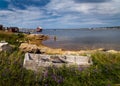 Historic fishing stages of fogo island Royalty Free Stock Photo