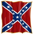 Historic Flag. US Civil War 1860`s. Confederate Battle Flag. Army of Northern Virginia Royalty Free Stock Photo