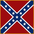 Historic Flag. US Civil War 1860`s. Confederate Battle Flag Royalty Free Stock Photo