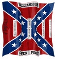Historic Flag. US Civil War 1860`s. Confederate Battle Flag. 6th South Carolina Infantry Regiment