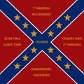 Historic Flag. US Civil War 1860`s. Confederate Battle Flag. 8th Virginia Infantry Regiment