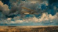 Historic Flight: Wright Brothers\' First Flight in 1903 Painting