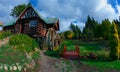 Historic flour mill in the mountains Royalty Free Stock Photo