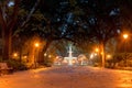 Historic Forsyth Park Fountain Savannah Georgia US Royalty Free Stock Photo