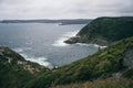 Historic Fort Amherst and lighthouse at The Narrows leading to St. John's, Newfoundland and Labrador, Canada Royalty Free Stock Photo