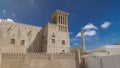 Historic fort at the Museum of Ajman timelapse hyperlapse, United Arab Emirates