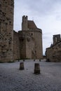 Historic Fortified Medieval City of Carcassonne, Aude, Occitanie, South France. Unesco World Heritage Site Royalty Free Stock Photo