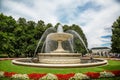 Historic fountain in Saski park Royalty Free Stock Photo