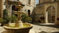 Historic fountain at Tourrettes sur Loup, South France