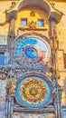 Historic frescoes of astronomical clock of Old Town Hall, Prague, Czech Republic Royalty Free Stock Photo