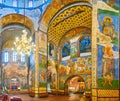 Historic frescoes in St Cyril Church, on May 18 in Kyiv, Ukraine