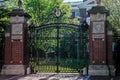 Historic front gates of Brown University. Royalty Free Stock Photo