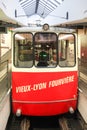 Historic funicular in Lyon, France Royalty Free Stock Photo