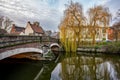 The historical Fye Bridge over the River Wensum in he city of Norwich, Norfolk Royalty Free Stock Photo