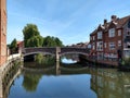 Fye Bridge and Ribs of Beef Pub, Norwich, Norfolk, England Royalty Free Stock Photo