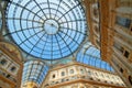 historic gallery in milan city in italy