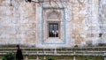 Historic Gazi Orhan Mosque, 14th century ottoman architecture, the mosque was built in 1339. Exterior view from mosque. Bursa, Tur