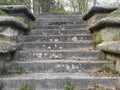 Historic abandoned sandstone staircase