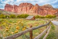 Historic Gifford Barn  in Capitol Reef National Park, Utah Royalty Free Stock Photo