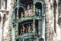 The historic Glockenspiel at Marienplatz, Munich, Germany