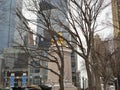 Golden Maine Monument at Columbus Circle. Manhattan Landmarks New York City USA Royalty Free Stock Photo