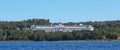 Historic Grand hotel overlooking the Straits of Mackinac in Michigan