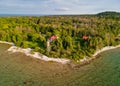 Historic Grand Traverse lighthouse in Michigan