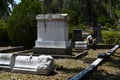 Cemetery Headstone at Savannah Georgia historic cemetery