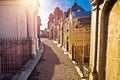 Historic graveyard of Menton walkway view