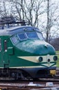 Historic green electric train