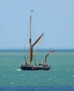 Historic greta barge sailing ship