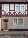 Historic half-timber house in Gardelegen. It is listed as monument and has an indecipherable old German inscription from 1694