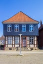 Historic half-timbered house on the market square of Gifhorn