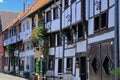 Historic Half-timbered Houses on Alte Schulstrasse, Old School Street in Kempen on the Lower Rhine, Germany