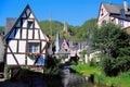 Monreal, Eifel, Idyllic Evening Light along Elz River, Rhineland-Palatinate, Germany Royalty Free Stock Photo